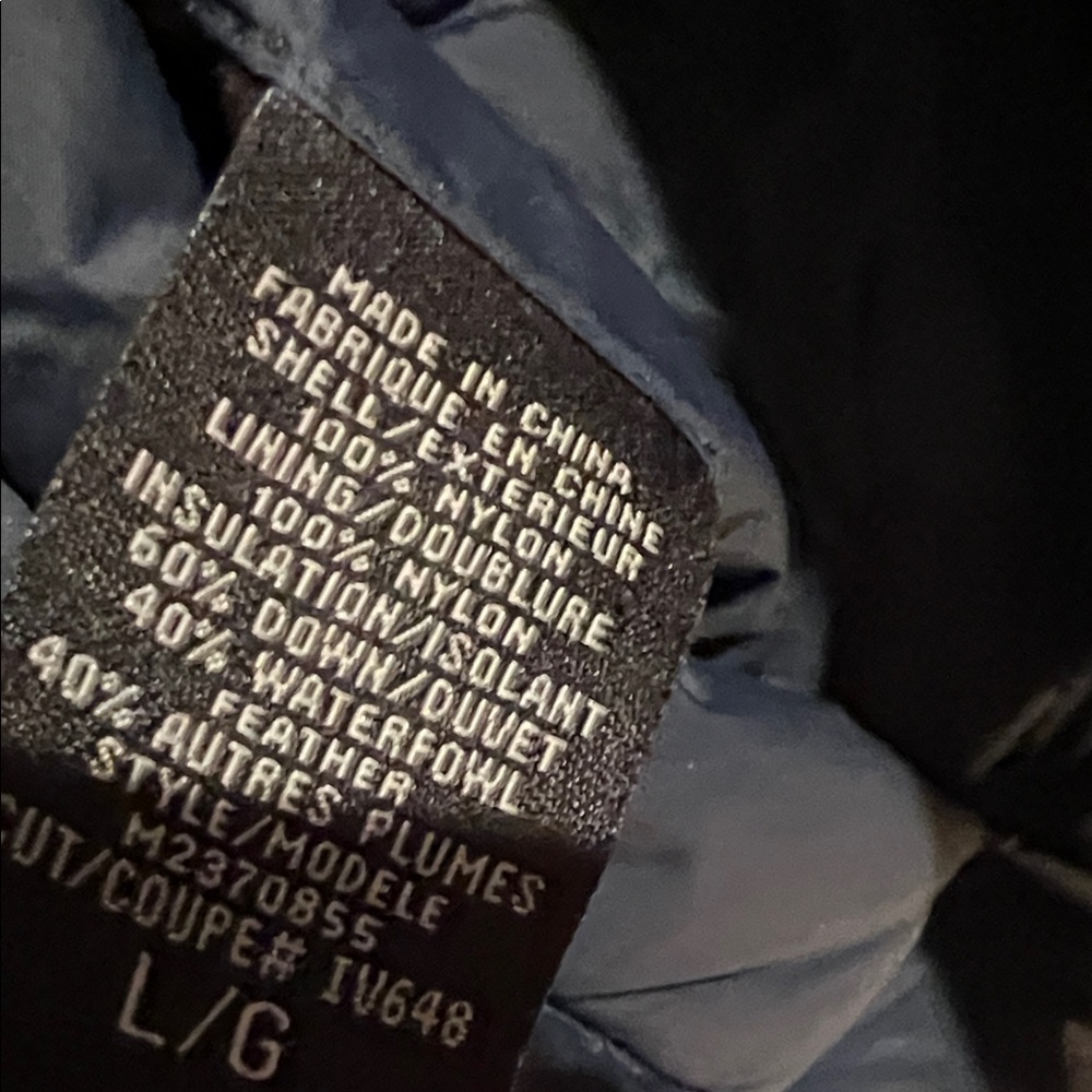 Guess Men's Vintage Deep Blue Reversible Down Hooded Puffer Parka Coat Sz L - Picture 6 of 16